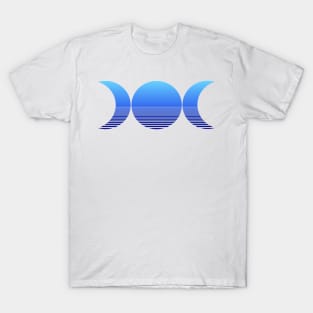 Vaporwave Triple Moon - Night T-Shirt